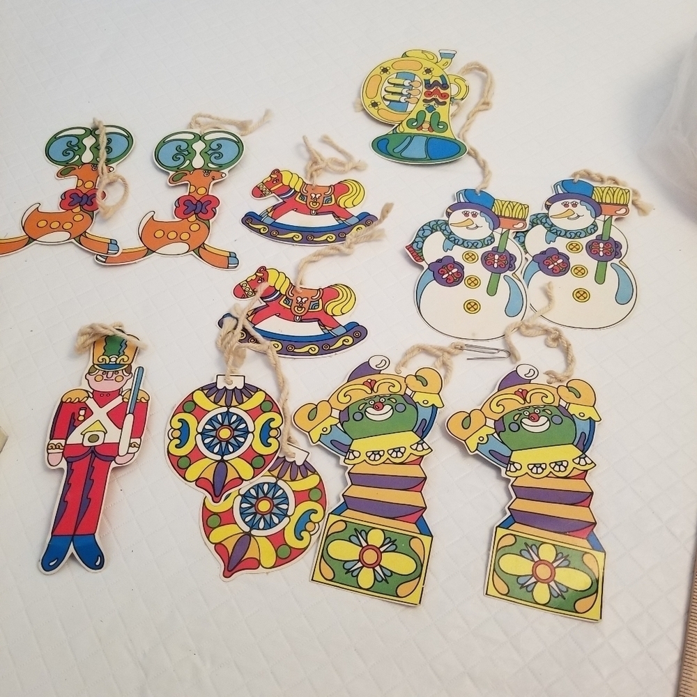 Lot Of 15 Vintage Paper Ornaments